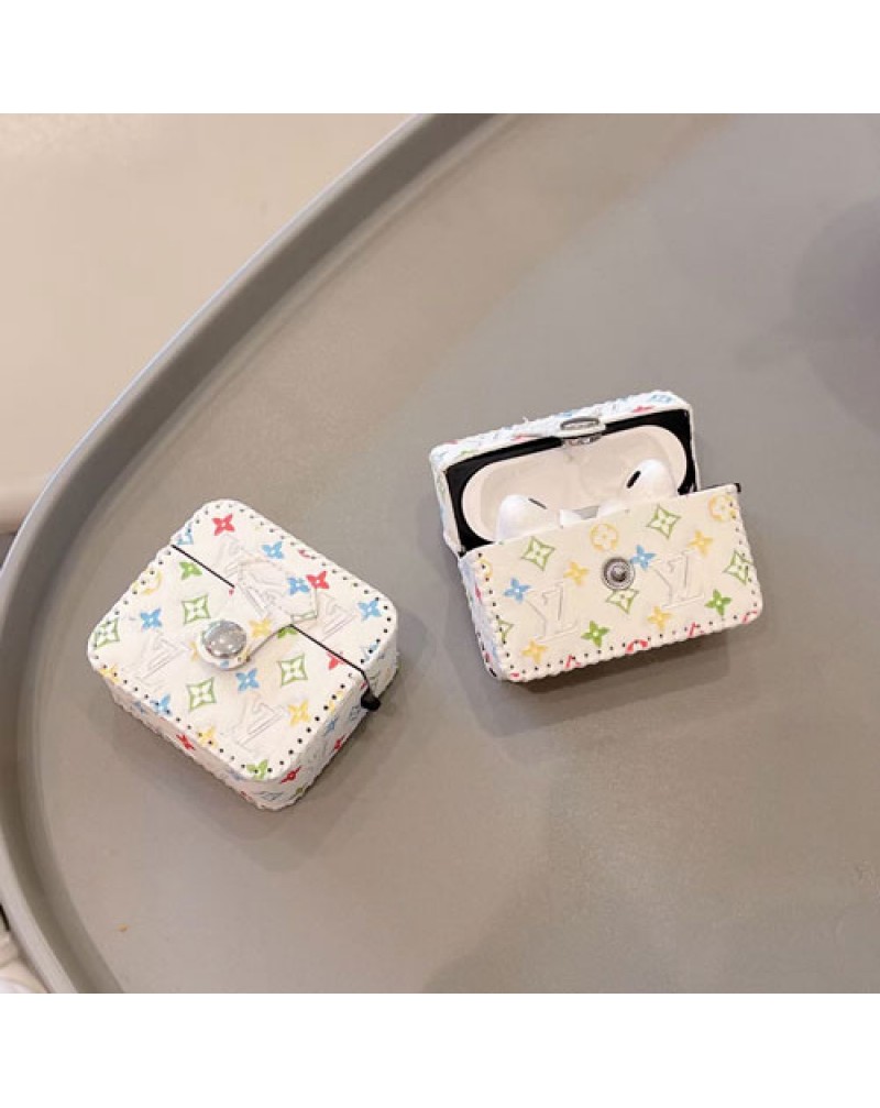 ルイヴィトン Airpods pro2ケースハイブランド airpods pro保護ケースvuitton airpods 3世代ケースエアーポッズプロケースヴィトンレザー製高級モノグラム付き