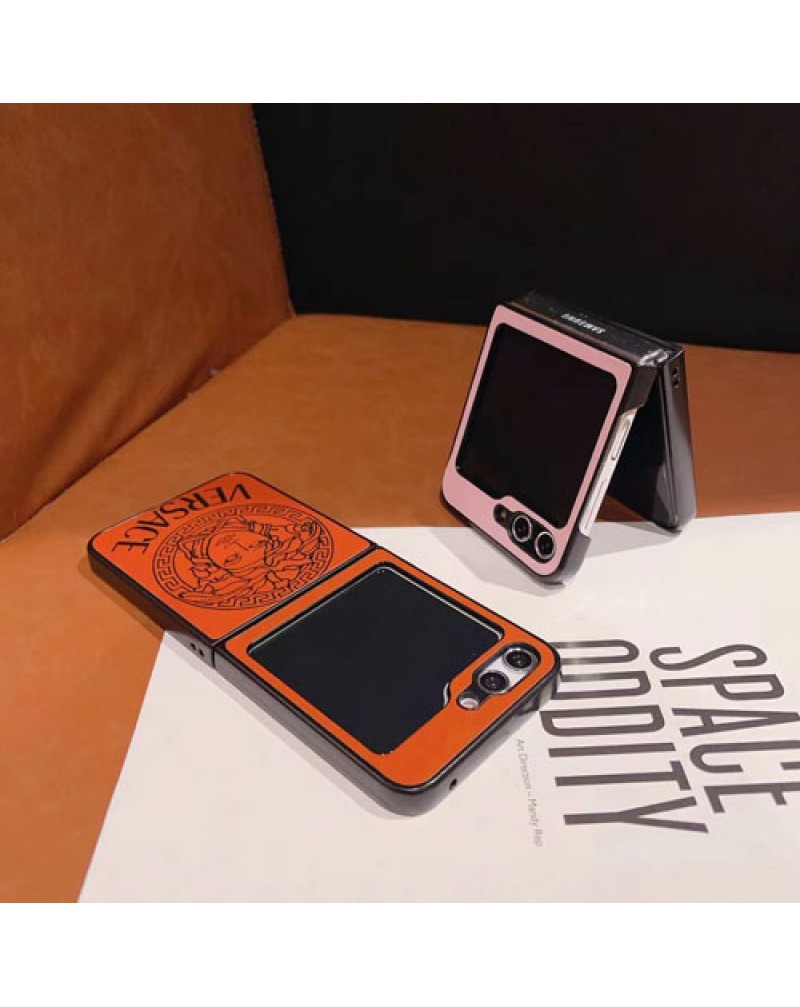 ヴェルサーチ Galaxy  Flip6/z flip5ケース折畳みブランドversace galaxy  zflip4ケースギャラクシーz flip3ケースファッション欧米風耐衝撃保護性