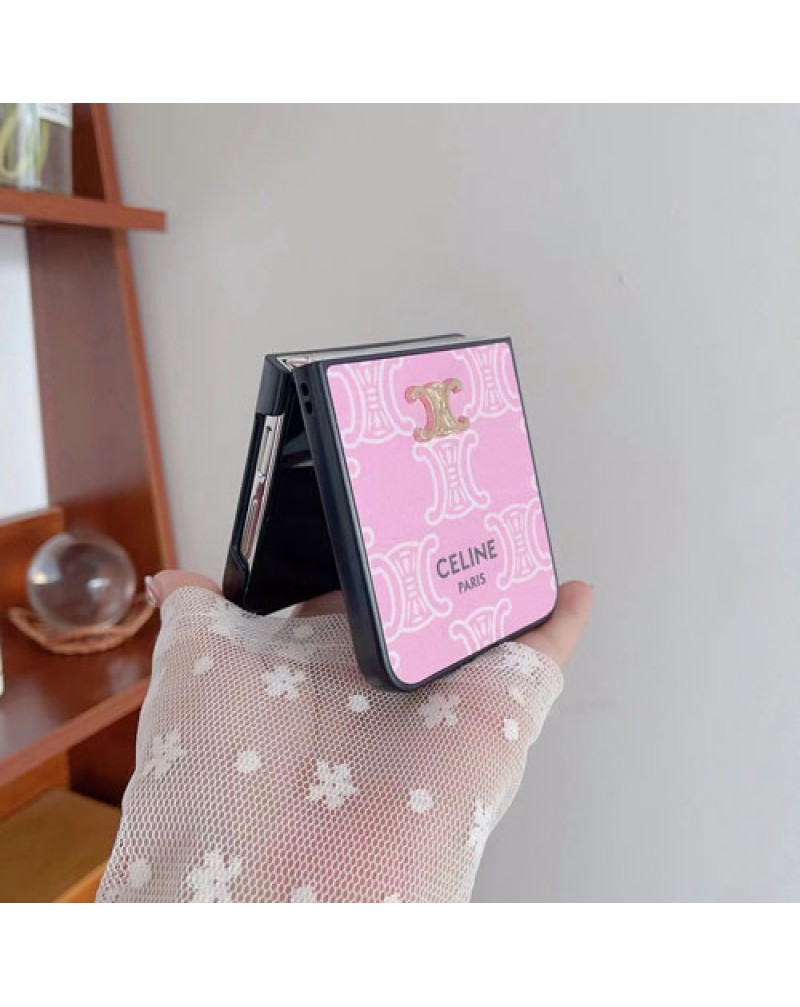 セリーヌ Galaxy Z Flip6/z flip5ケース galaxy z fold5/z fold4ケース折畳みブランド galaxy z flip4カバー celine galaxy zフリップ3ケース可愛いピンクギャラクシーz fold3スマホケースお洒落