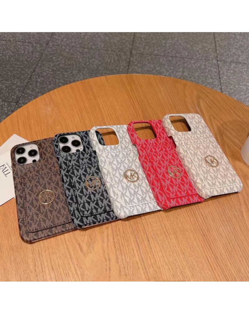 マイケルコース iphone16 pro/15 pro保護ケースカード入れ MK iPhone14 Pro maxケース欧米風iphone13 pro携帯カバーアイフォン12プロマックスケース男女向け高級感大人気
