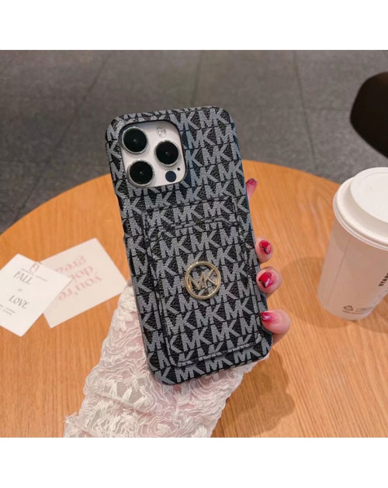マイケルコース iphone15 pro保護ケースカード入れ MK iPhone14 Pro maxケース欧米風iphone13 pro携帯カバーアイフォン12プロマックスケース男女向け高級感大人気
