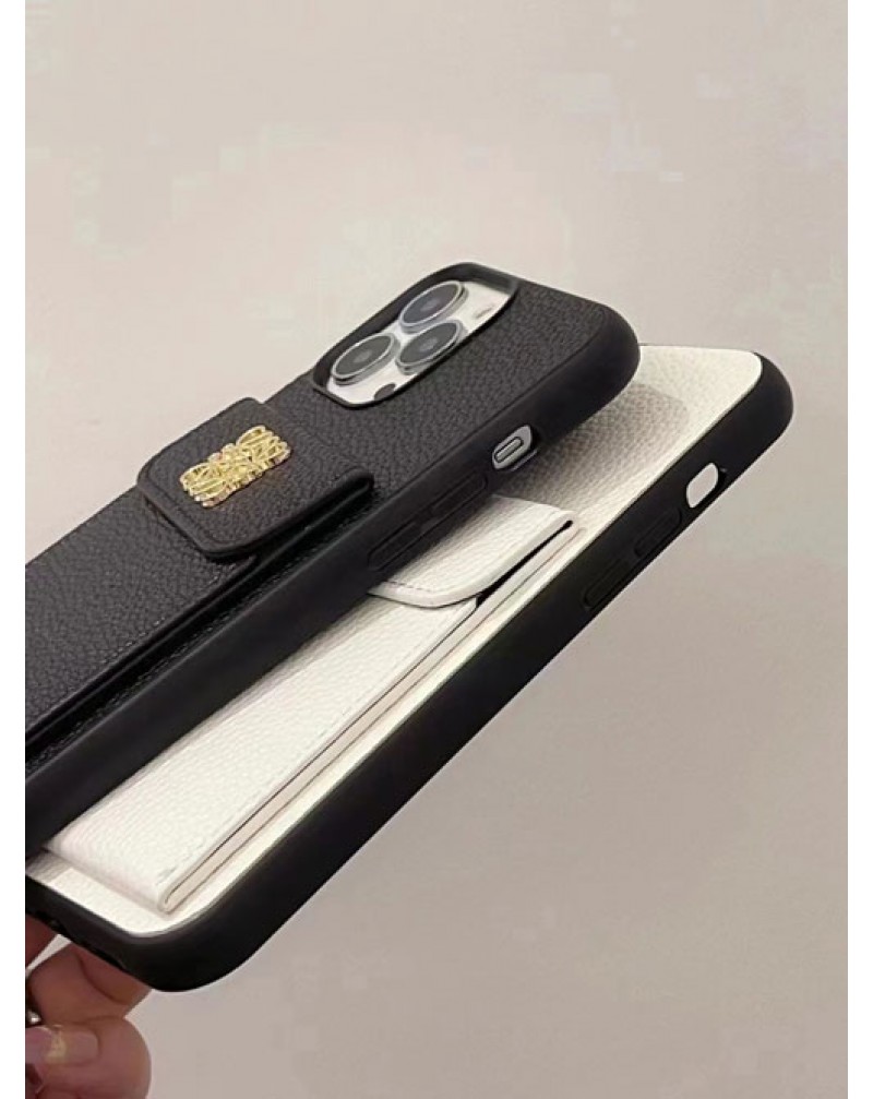 ロエベ iphone16 plus/16 pro/15 proケースブランド iphone15 pro max保護ケースカード入れ アイフォン14proカバールイビトン iphone13 pro maxケースvuitton iphone12proカバー超人気高級感