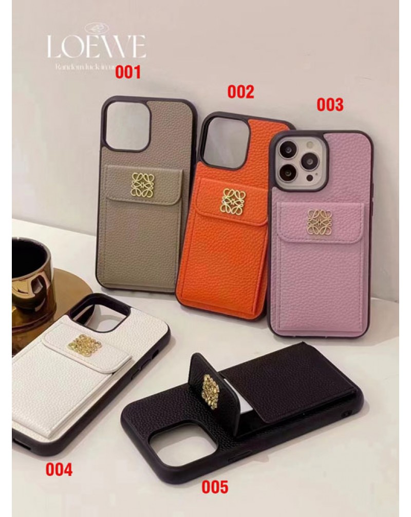 ロエベ iphone16 plus/16 pro/15 proケースブランド iphone15 pro max保護ケースカード入れ アイフォン14proカバールイビトン iphone13 pro maxケースvuitton iphone12proカバー超人気高級感