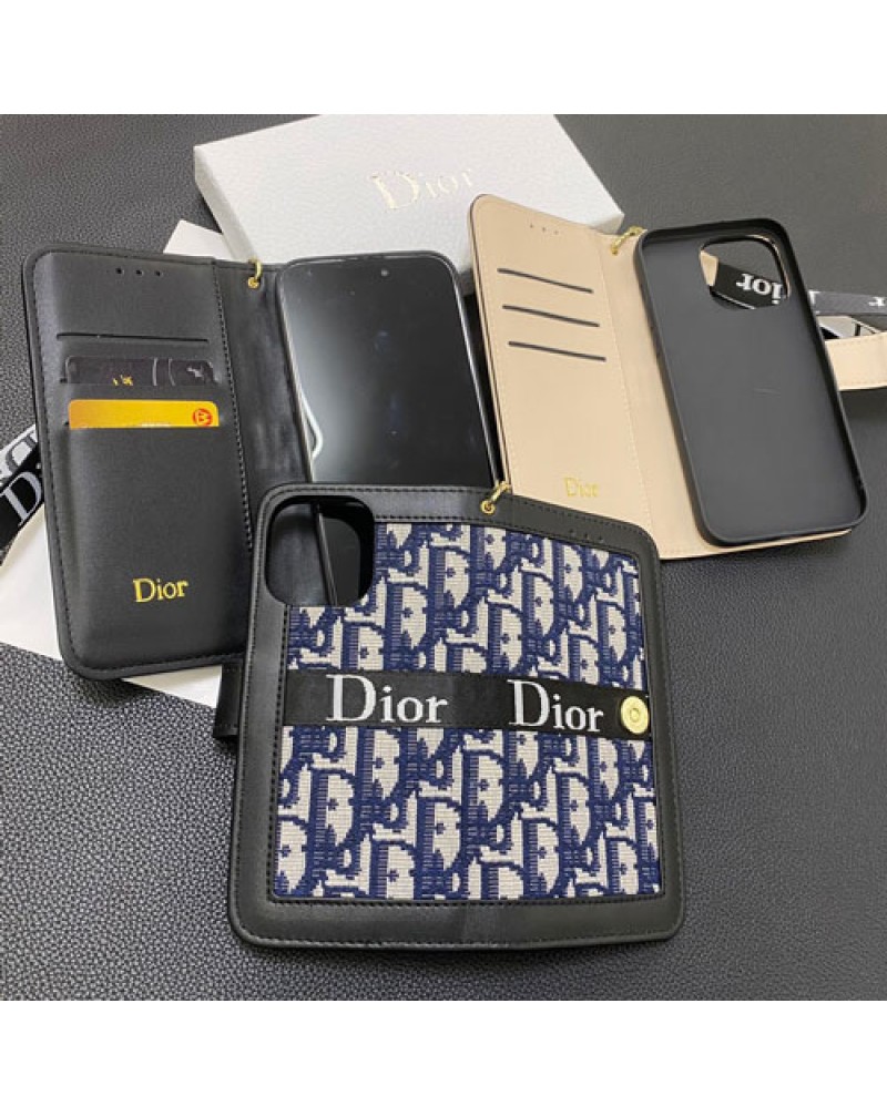 ディオール iphone16 pro/15 pro max保護ケースブランド手帳型galaxy s25 ultraケースiphone14proケースDIOR iphone15plusカバーアイフォン13pro 12proケースストラップ付き galaxy s24/s23/s22ultraケースお洒落刺繍新作