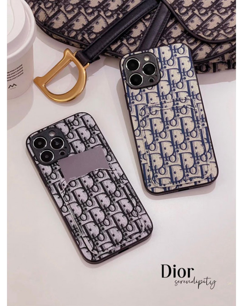 DIOR iphone15 pro maxケースディオールアイフォン15プロケースカード入れ超人気ブランドiphone14 proカバーアイフォン13 proケース 耐摩擦耐久性