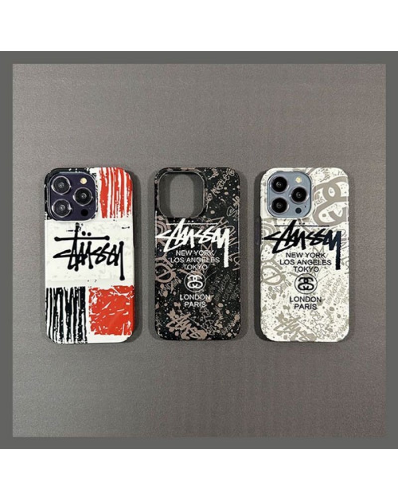 ステューシー iphone15 pro max保護ケースブランド iPhone15プロケース個性落書きiphone14プロマックスケース stussy iphone13 pro保護ケースアイフォン12プロケース潮流芸能人愛用