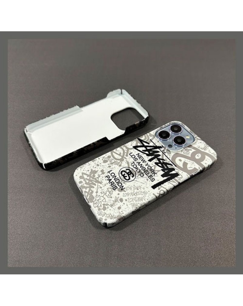 ステューシー iphone15 pro max保護ケースブランド iPhone15プロケース個性落書きiphone14プロマックスケース stussy iphone13 pro保護ケースアイフォン12プロケース潮流芸能人愛用