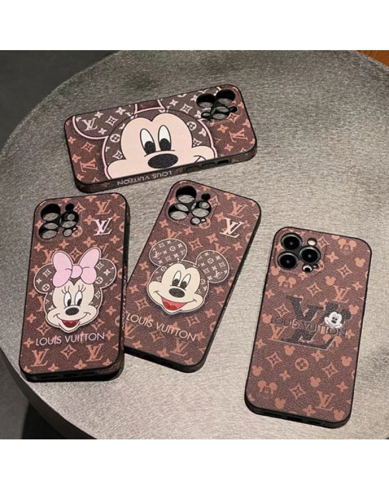 ルイヴィトン iphone15pro maxケースブランド iphone15プロケース可愛いミッキーミニーアイフォン14 proケース vuitton iphone13 pro maxケースアイフォン12 proカバー