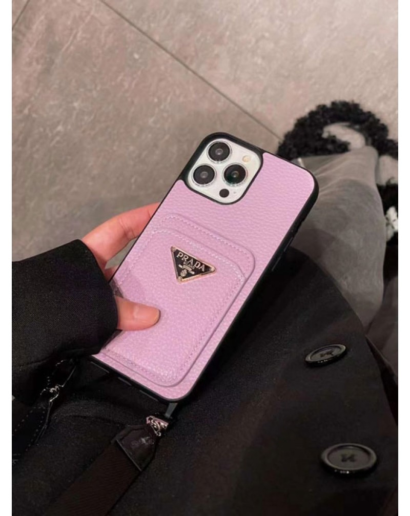 プラダ iphone16 pro/15 pro max保護ケースブランド iphone15 plusケースカード入れショルダーアイフォン14プロ携帯ケースPRADA iphone13 pro 12proスマホケースファッション感大人気