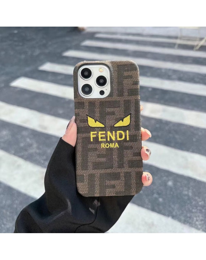 フェンデイ iphone15 pro maxケース刺繍モンスターiphone14 proケースFENDI iphone15plus携帯カバー流行ギャラクシーs24 ultra/s23 ultras/22ケース高級感人気新作