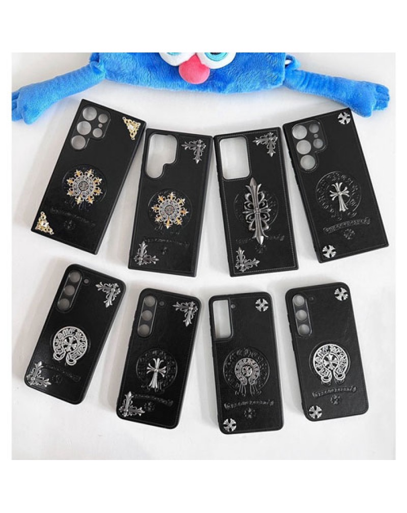 クロムハーツ Galaxy s25/s24 ultraケース潮流ギャラクシーs23 ウルトラケースchrome hearts SAMSUNG Galaxy s22 ultra携帯ケース個性独特 galaxy s21 s20 ultraカバーファッション人気
