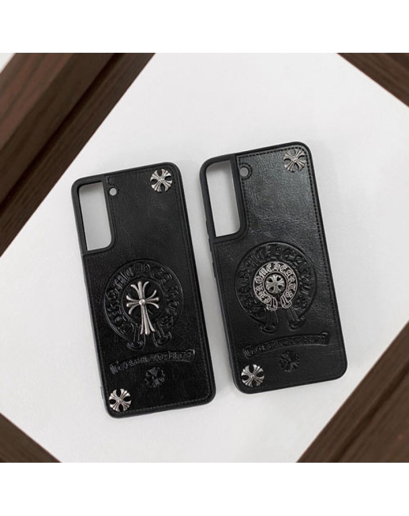 クロムハーツ Galaxy s25/s24 ultraケース潮流ギャラクシーs23 ウルトラケースchrome hearts SAMSUNG Galaxy s22 ultra携帯ケース個性独特 galaxy s21 s20 ultraカバーファッション人気