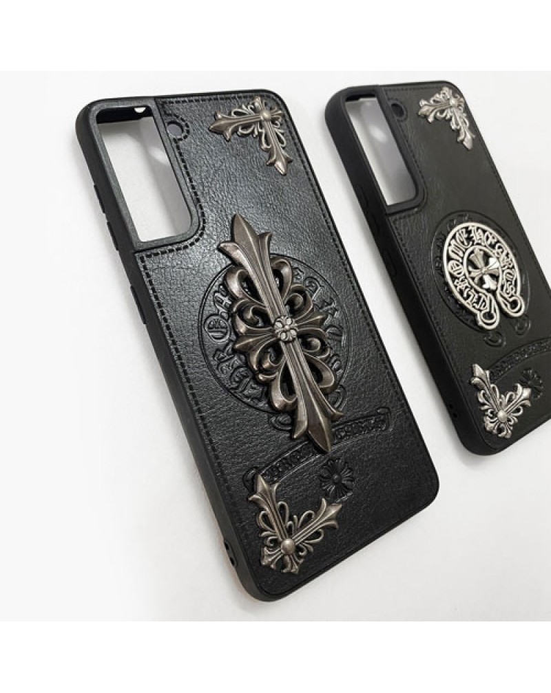 クロムハーツ Galaxy s25/s24 ultraケース潮流ギャラクシーs23 ウルトラケースchrome hearts SAMSUNG Galaxy s22 ultra携帯ケース個性独特 galaxy s21 s20 ultraカバーファッション人気
