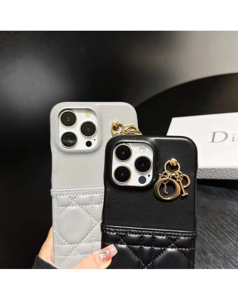 ディオール iphone16 pro/15 proケースカード入れオシャレアイホン15プロマックスケース優雅女性向けDIOR iphone14 pro maxケースハイブランド iphone13 proケースファッション人気iphone12プロケースレザー製