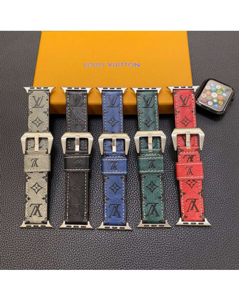 ルイヴィトン Apple watch 10/9バンドハイブランド iwatch 8/7/6ベルトレザー製モノグラムアップルウォッチ 5/4/3/2/SE2/SE替えバンド腕時計交換バンドビジネス風高級ファッション感耐摩擦