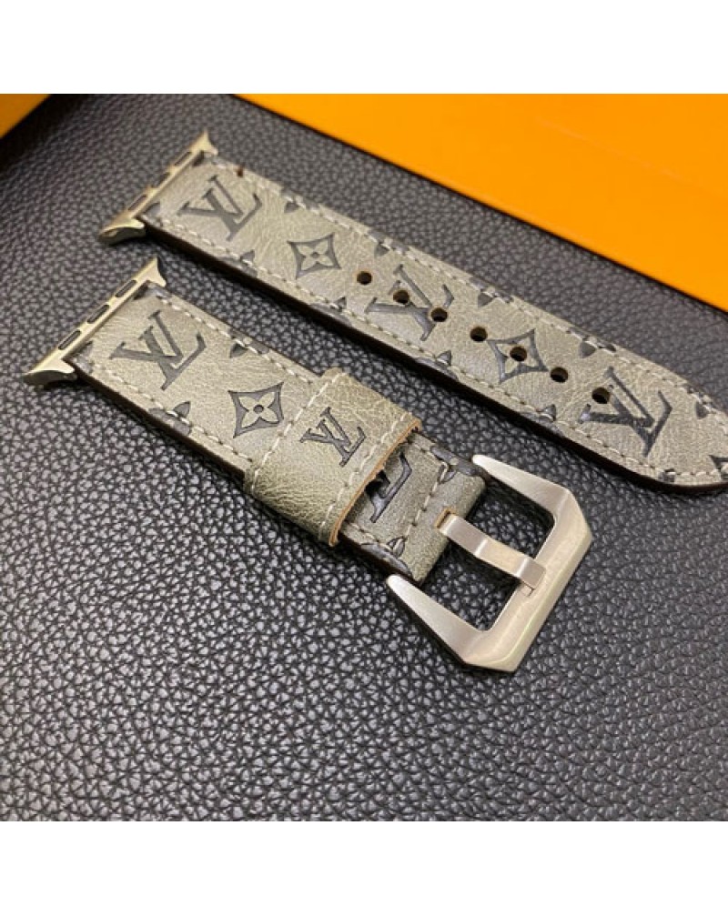ルイヴィトン Apple watch 10/9バンドハイブランド iwatch 8/7/6ベルトレザー製モノグラムアップルウォッチ 5/4/3/2/SE2/SE替えバンド腕時計交換バンドビジネス風高級ファッション感耐摩擦