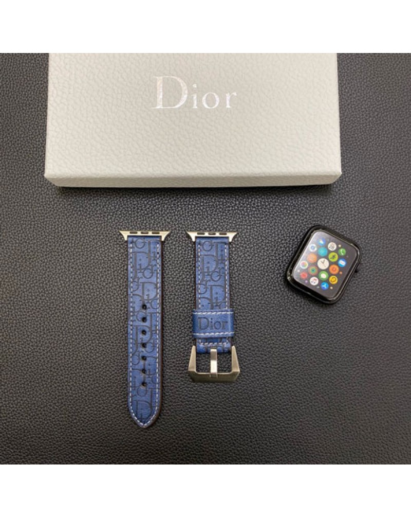 ディオール Apple watch 9バンド押す型アップルウォッチバンドiwatch 8/7/6バンドDIOR apple wtach 5 4 3 2 SE2 SE交換バンドレザー製高級腕時計バンド男女兼用