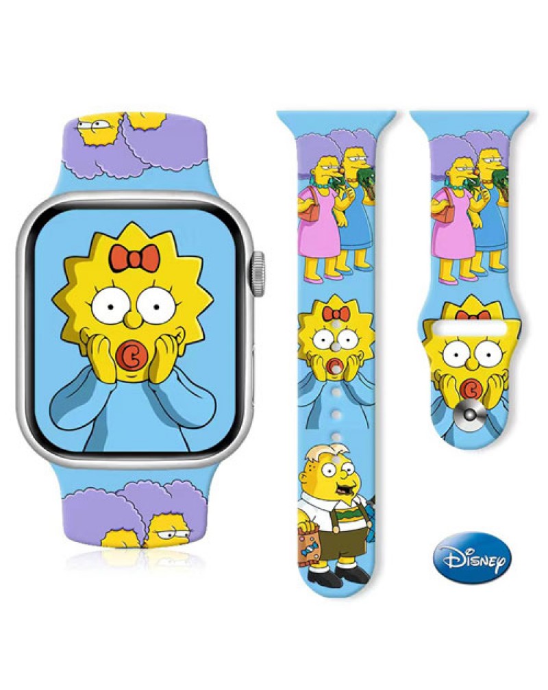 シンプソン apple watch 9バンド個性アップルウォッチバンドハイブランドiwatch 8/7/6バンド時計ベルトSIMPSON iwatch 5/4/3/2代ベルトシリコンパロディ風潮流面白い耐摩擦