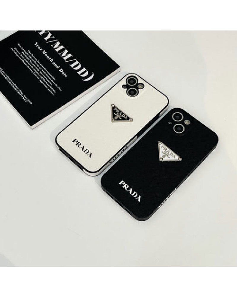 プラダ iPhone16 pro/15 proケースペアお揃いiPhone14 pro max携帯電話ケースアイフォン13プロカバーPRADA iPhone12 proケース高級シンプル耐摩擦