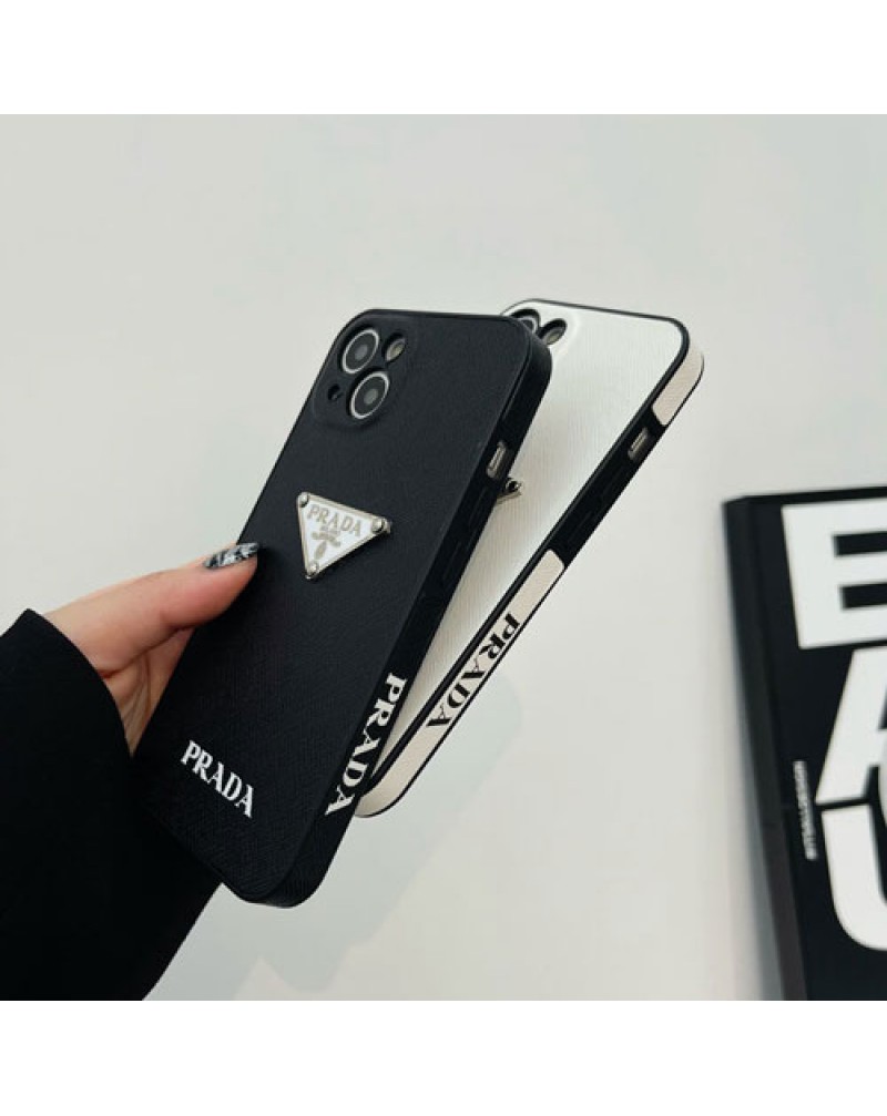 プラダ iPhone16 pro/15 proケースペアお揃いiPhone14 pro max携帯電話ケースアイフォン13プロカバーPRADA iPhone12 proケース高級シンプル耐摩擦