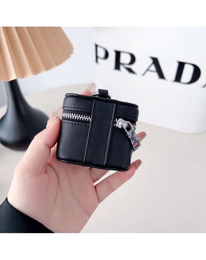 プラダ Airpods pro2/airpods 4世代ケースハイブランドairpods pro保護ケースショルダー肩紐付きエアーポッズプロケースPRADA Airpods 2世代ケース全面保護防塵防水