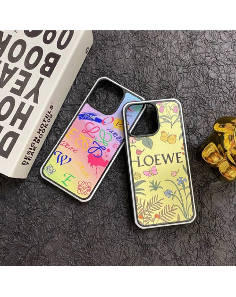 ロエベ iPhone16 plus/16 pro maxケースGalaxy s25/s24 ultraスマホケースギャラクシーS23/s22 ウルトラケース花柄オシャレ loewe iphone15 proケースアイホン14プロマックスケース高級感新作iphone13 proカバー耐摩擦