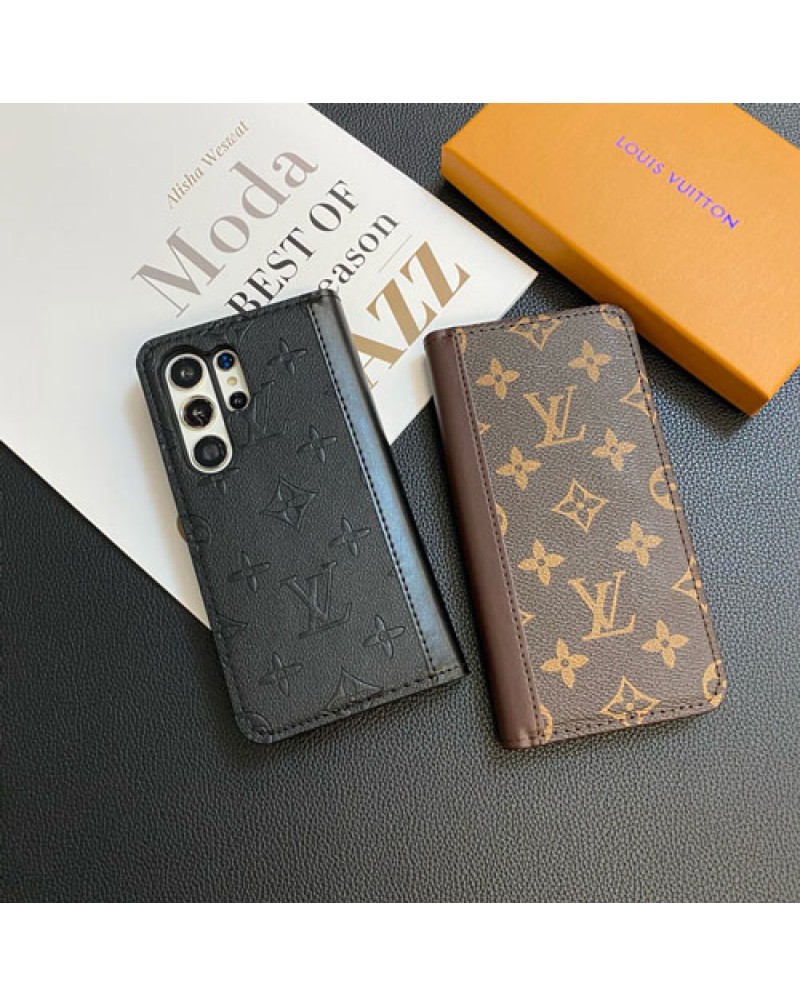 ルイヴィトン iphone16 proケース vuitton Galaxy s25/s24 ultra保護ケース手帳型 galaxy s23 ultraケースビジネス風ルイビトンアイフォン15プロマックスケースお洒落 iphone14 pro max保護性ケースレザー製全面保護