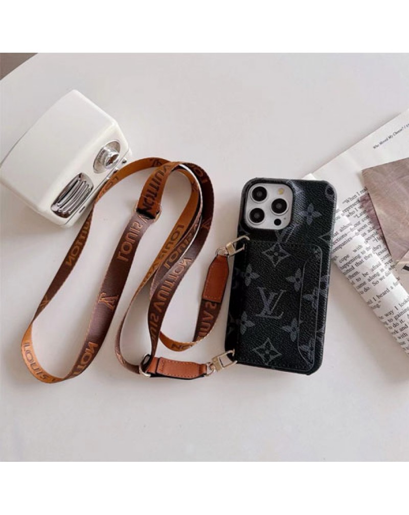 ルイヴィトン galaxy s25/s24 ultra保護ケースショルダー galaxy s23 ultraケースカード入れルイビトン iphone16 pro/15 pro max保護ケースアイフォン14プロケースiphone13 proケースビジネス風レザー製