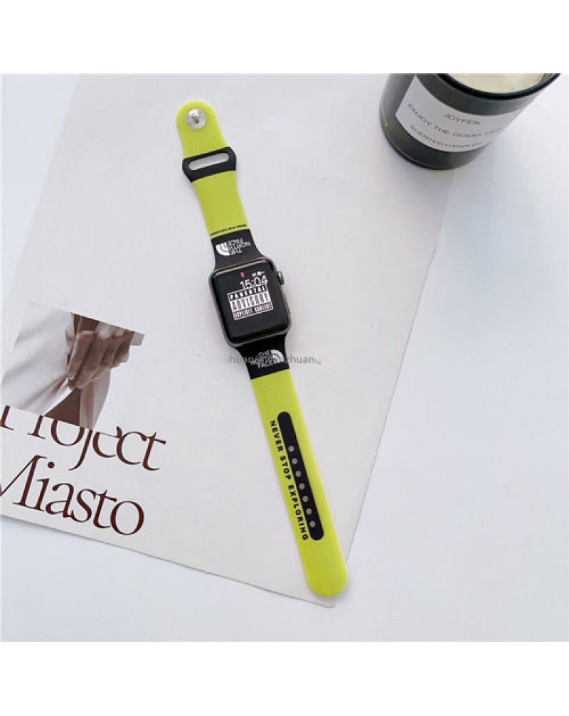 ザノースフェイス Apple watch 10/9バンド個性潮流アップルウォッチ8  SE2 7 6 5代バンドシリコン男女向けTHE NORTH FACE iwach 4 3 2代ベルト交換便利 耐摩擦