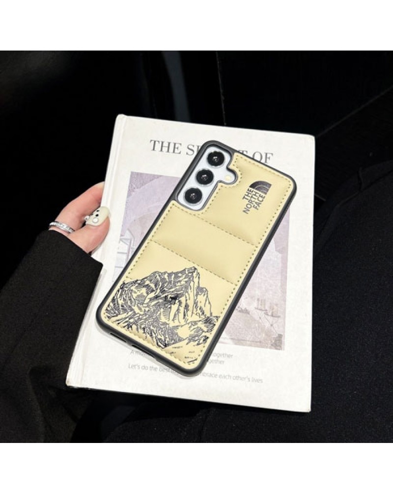 the north face Galaxy s25 ultra/s24 ultraスマホケース潮流個性ギャラクシーS24ウルトラケースザノースフェイス Galaxy s23 ultraケース男女向けダウンスタイルサムスンギャラクシーs22ウルトラケース保護性耐摩擦