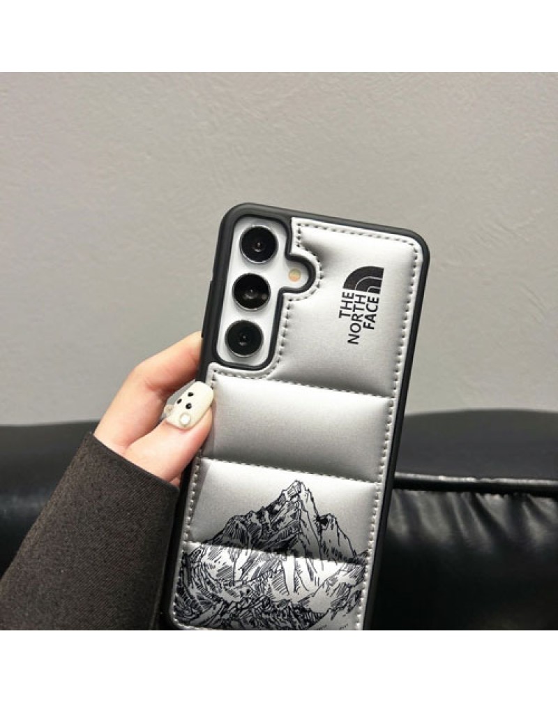 the north face Galaxy s25 ultra/s24 ultraスマホケース潮流個性ギャラクシーS24ウルトラケースザノースフェイス Galaxy s23 ultraケース男女向けダウンスタイルサムスンギャラクシーs22ウルトラケース保護性耐摩擦