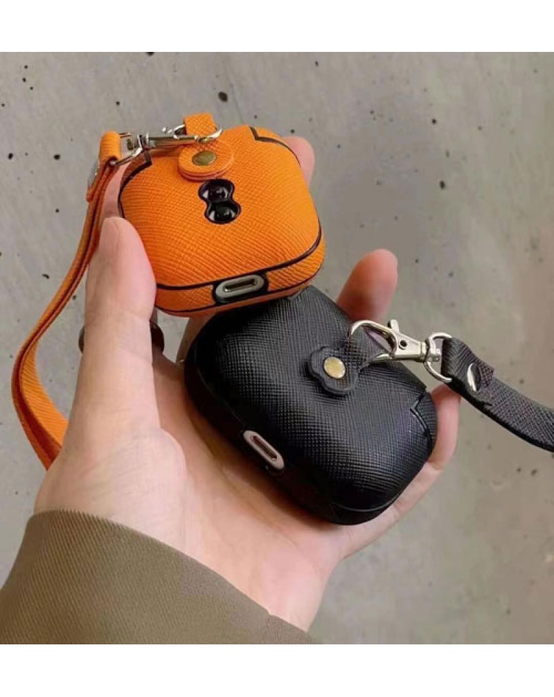 プラダ AirPods Pro2ケースブランドairpods 4世代ケースストラップ付きエアーポッズプロケースairpods proケースprada airpods 3/2世代ケース全面保護耐衝撃 耐摩擦
