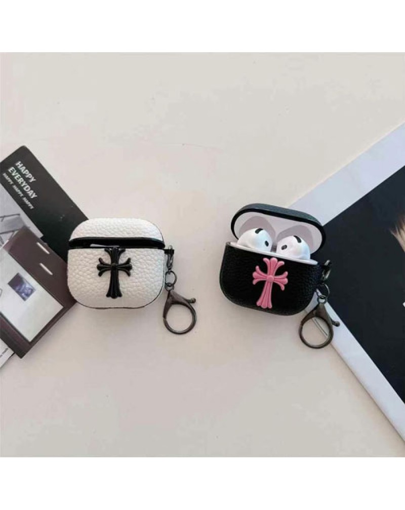 クロムハーツ AirPods Pro2保護ケース個性潮流airpods 4世代ケースブランドairpods proケース人気エアーポッズプロケース全面保護airpods 3世代/2世代ケース持ち運び便利