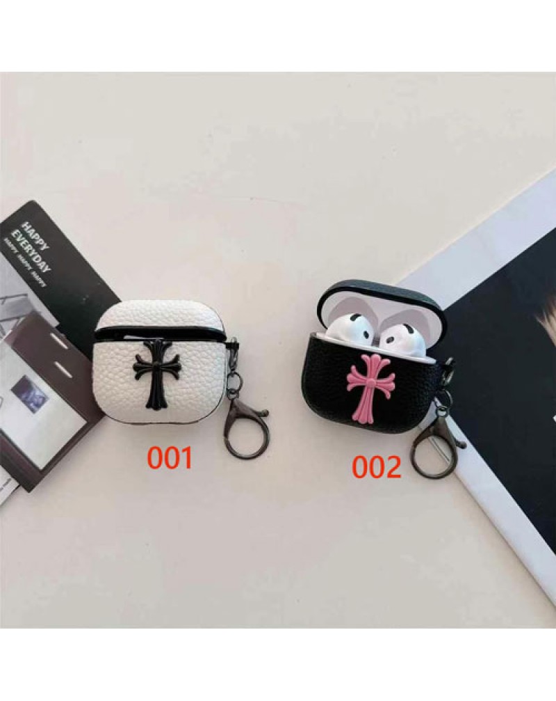 クロムハーツ AirPods Pro2保護ケース個性潮流airpods 4世代ケースブランドairpods proケース人気エアーポッズプロケース全面保護airpods 3世代/2世代ケース持ち運び便利