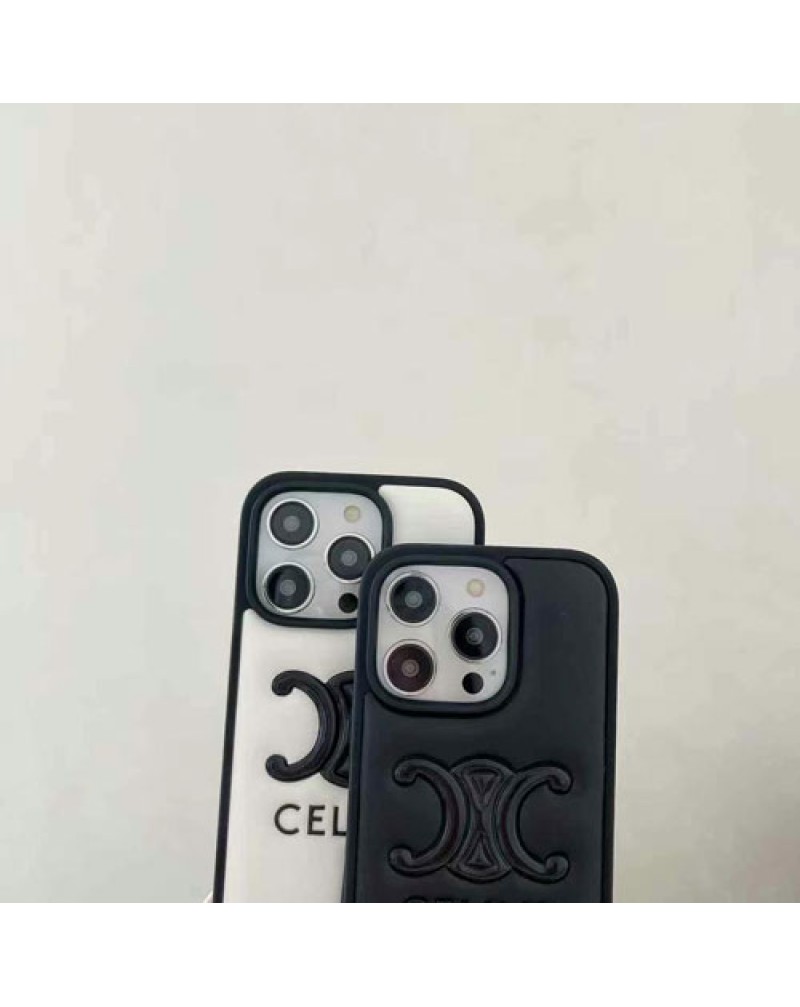 セリーヌ iPhone16 Pro max保護ケースceline iphone16pro 15pro携帯電話ケースハイブランドアイフォン14プロマックスケースペアお揃いiphone13 12 proカバーおしゃれ簡約耐摩擦