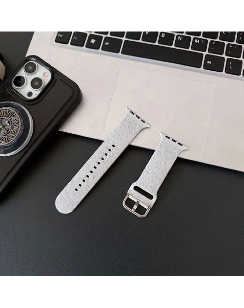 クロムハーツ apple watch 10バンドハイブランドアップルウォッチ9バンドiwatch 8ベルトシリコーン個性流行iwatch ultra2 7 6 5 4 3 2 SE2 SEベルトストラップメンズレディース兼用