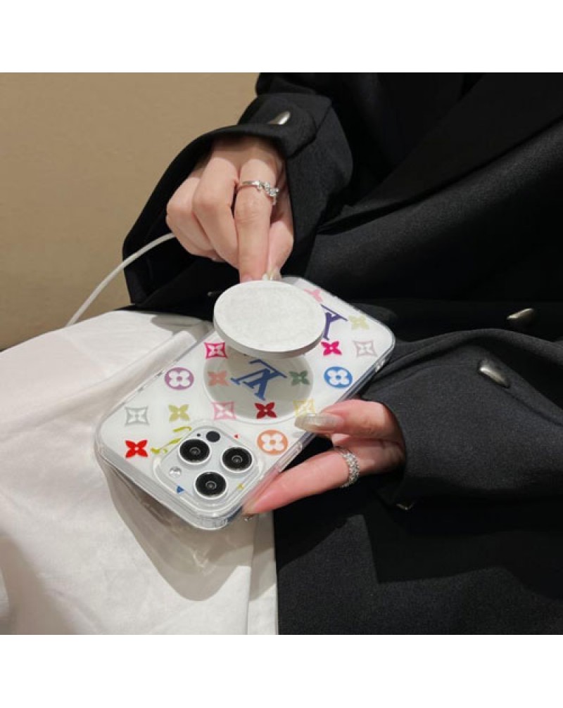 ルイヴィトン iphone16pro/16 pro maxケースオシャレ透明iphone15 proケース MagSafe 充電可能 vuitton iphone14プロケースルイビトンiphone13/12 pro maxケースソフトTPU耐衝撃性耐摩擦