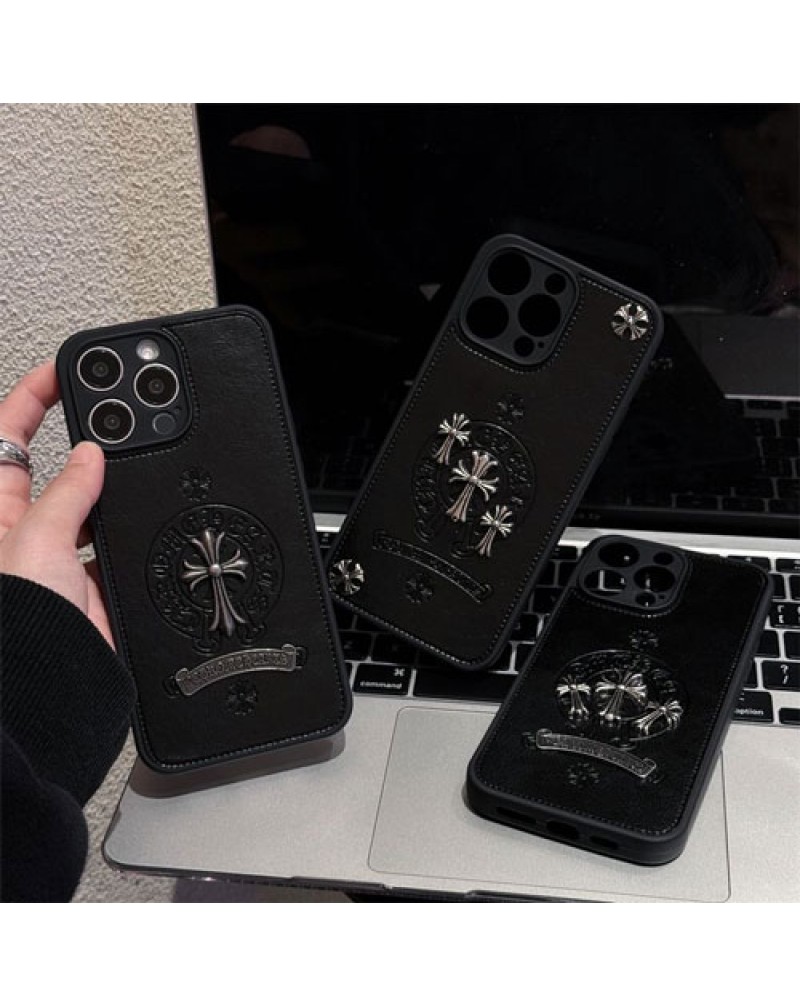 クロムハーツ iPhone16 pro max/16 plus保護ケース潮流個性アイフォン15プロケースブランド iphone14 proカバー男女兼用chrome hearts iphone13 pro/12pro maxケース耐摩擦耐久性よい