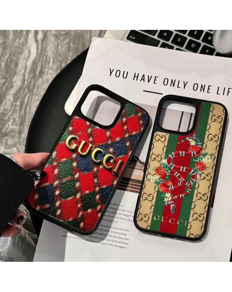 グッチ iPhone16 pro/16 pro max保護ケースハイブランドアイフォン15プロケースオシャレガラス表面GG iphone14 pro/13 proケース人気新品