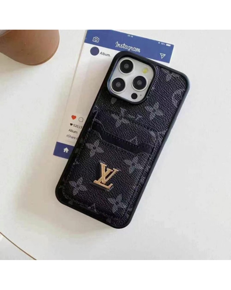 ルイヴィトン iphone16e/16 pro maxケースカード入れiphone15 proカバーヴィトンオシャレ iphone14/13 proケースギャラクシーs25/s24 ウルトラケースビジネス風ファッショナブルレザー製