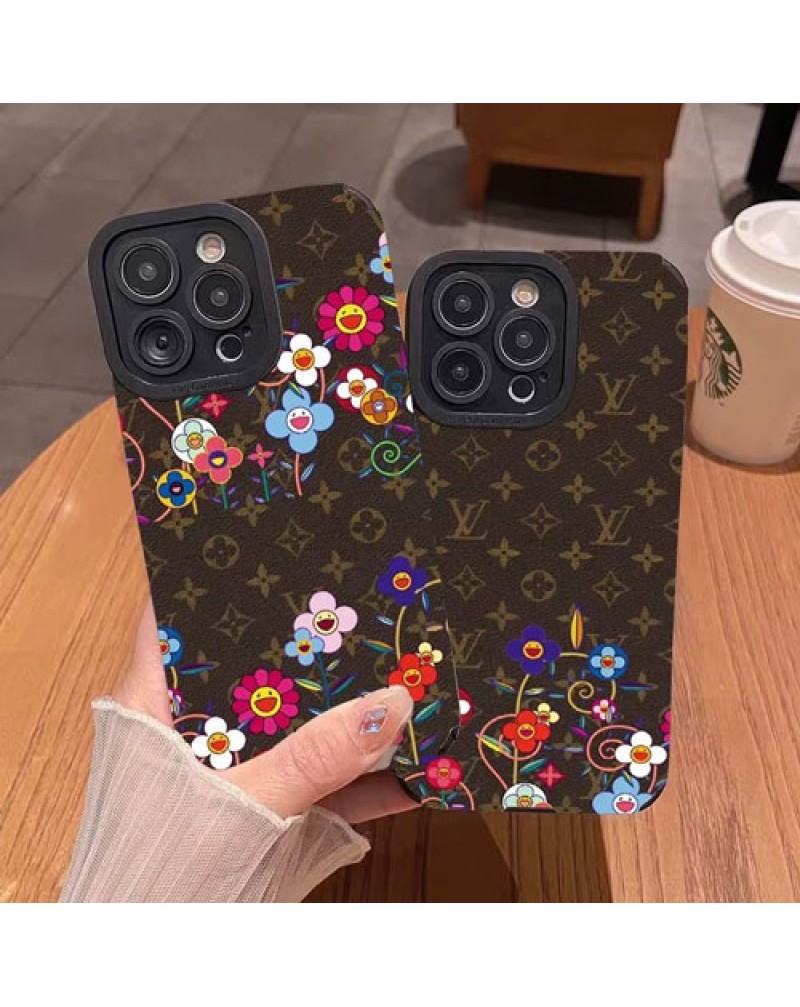 ルイヴィトン iphone16 pro/16eケースオシャレvivian 花柄iphone15 pro max保護ケースブランドアイフォン14プロケースルイビトン iphone13 pro max/12proカバージャケット型レンズ保護