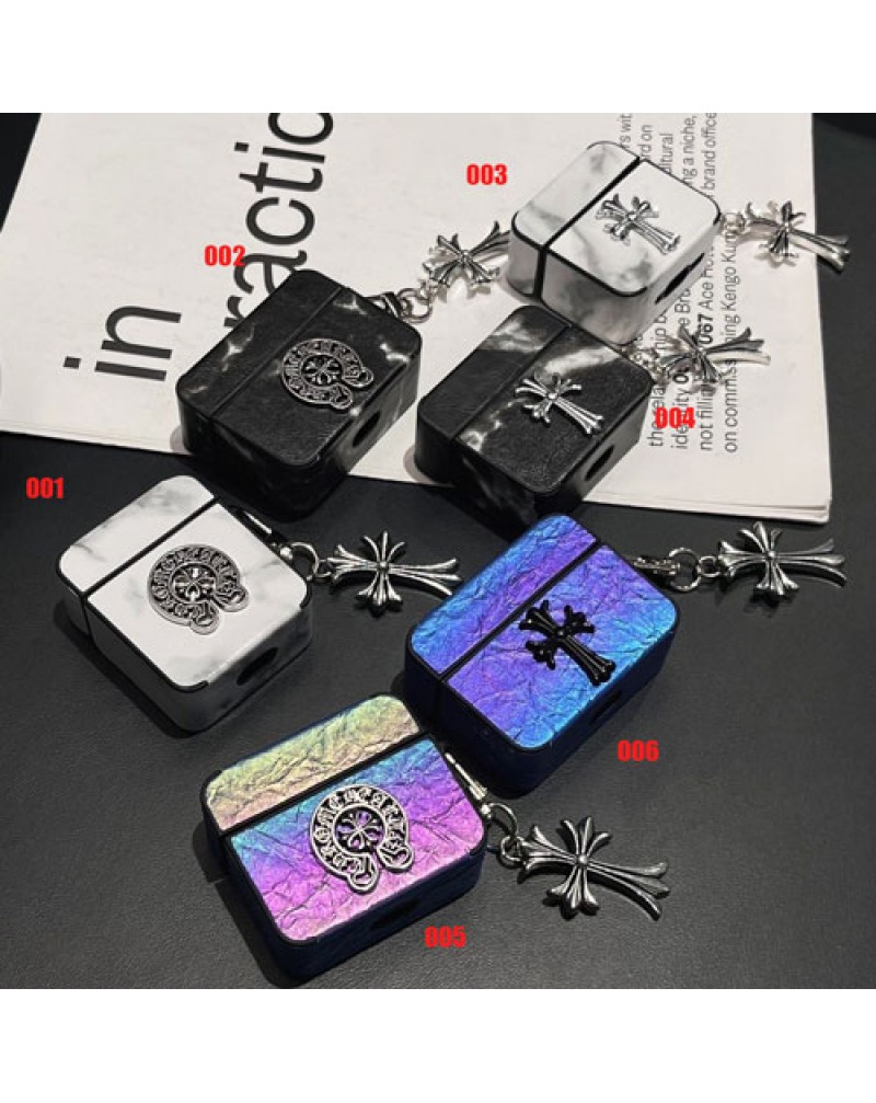 クロムハーツ airpods pro2保護ケースブランドエアーポッズプロケースairpods proケース潮流chrome hearts airpods 4/3世代ケース人気イヤホンケースフック付き持ち運び便利