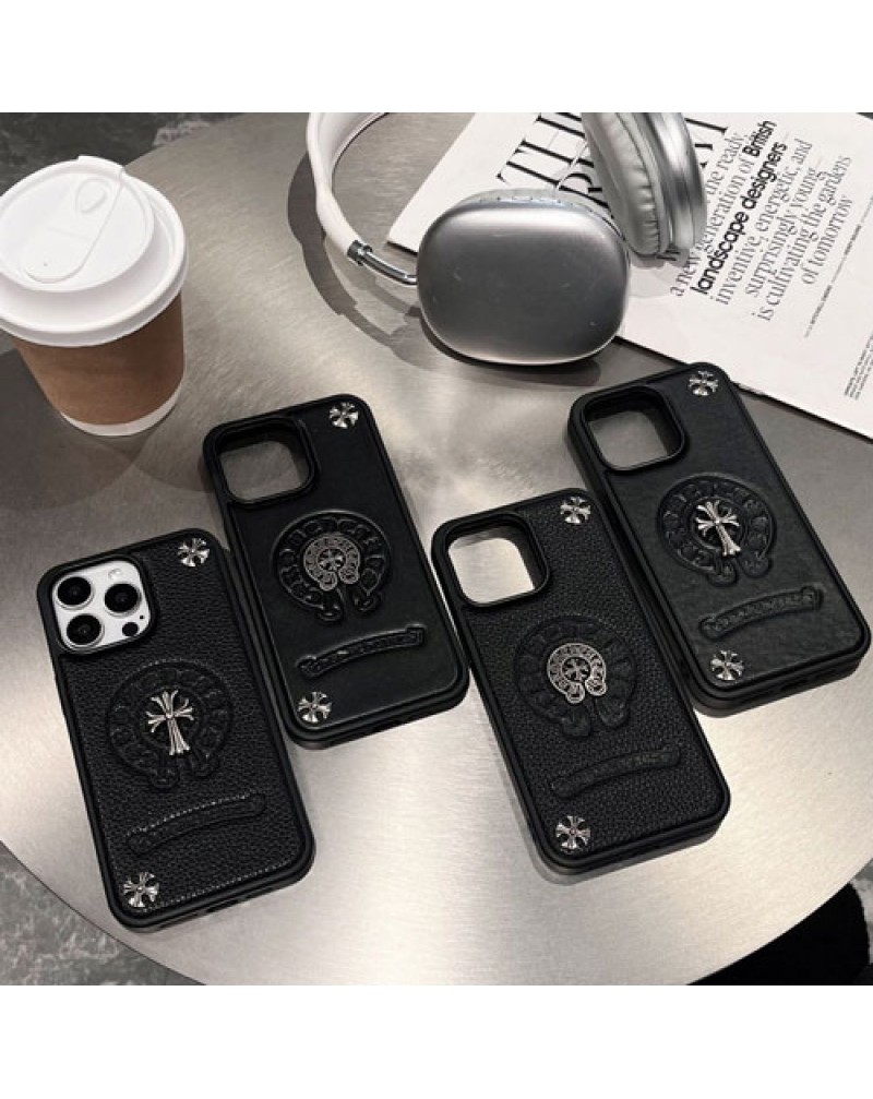 クロムハーツ iphone16 pro maxケース潮流ブランドiphone15 proカバー個性アイフォン14プロケースchrome hearts iphone13 pro max/12proケース男女兼用大人気