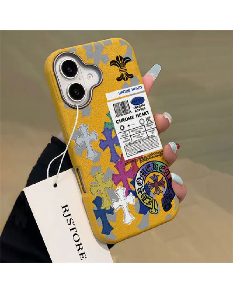 クロムハーツ iphone16 pro maxケース潮流iphone16プロ保護ケースchrome hearts iphone15 pro/14 pro max携帯電話ケース男女向け人気アイフォン13プロ/12プロケースジャケット型耐摩擦