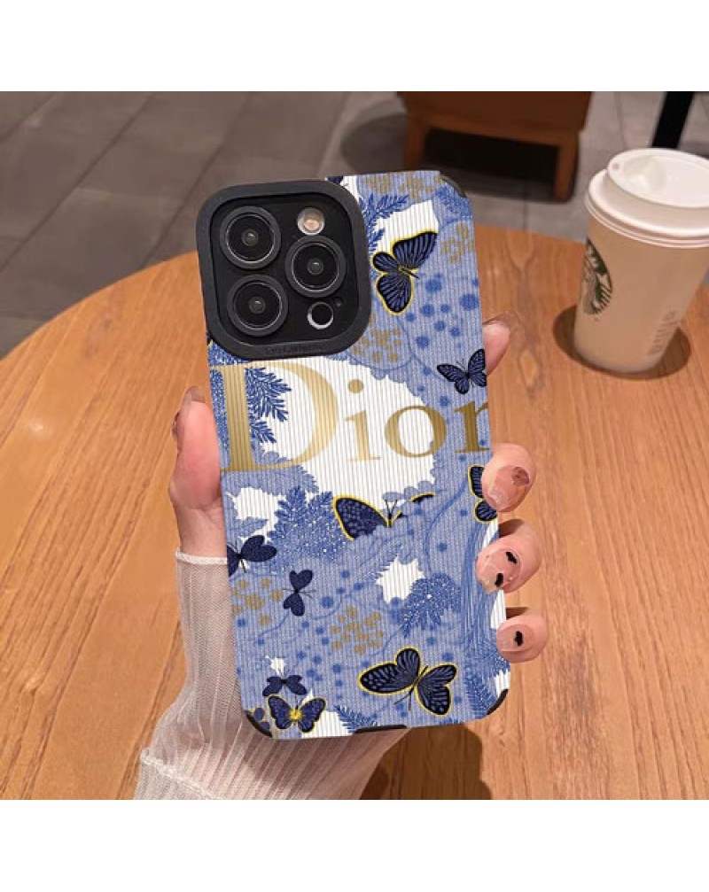Dior iphone16 pro maxケースディオールiphone16e/16proケースオシャレバタフライ付きアイフォン15プロケースブランドiphone14 pro/13 pro max保護ケース耐摩擦耐久性よい