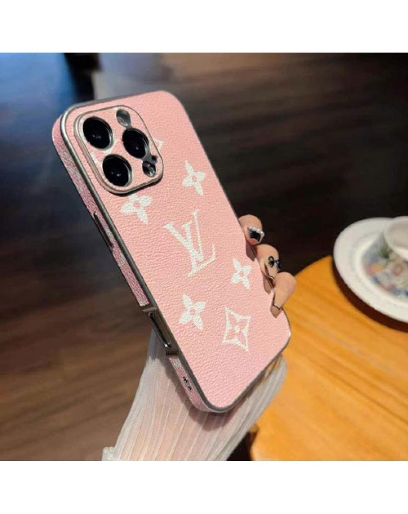 ルイヴィトン iphone16 pro/16eケースブランドアイフォン16プロマックスケースレザー製ルイビトン iphone15 pro max保護ケースメッキーシルバーiphone14/13/12 proカバー男女兼用オシャレモノグラムプリント付き