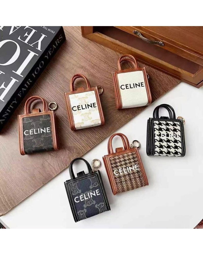 セリーヌ AirPods 4世代ケース可愛いミニバッグ型AirPods Pro2ケースceline AirPods 3世代保護ケースショルダー掛け潮流AirPods Proカバー小物収納可能飾り物として
