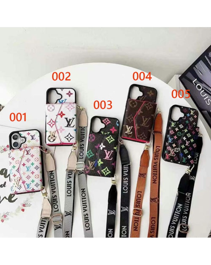 ルイヴィトン iPhone16e/16 pro maxケースカード収納人気Samsung galaxy s25/s24 ultraケースルイビトンショルダー掛けiPhone15 Proカバーヴィトンアイフォン14プロ/13 pro/12保護ケースレザー耐摩擦