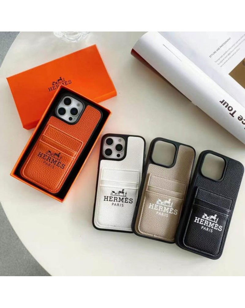 エルメス iphone16eケースカード入れ高級iphone16 pro maxケースhermes iphone15 pro max保護ケースメンズレディース兼用アイフォン14プロケースブランドiphone13/12 proスマホケースレザー耐摩擦