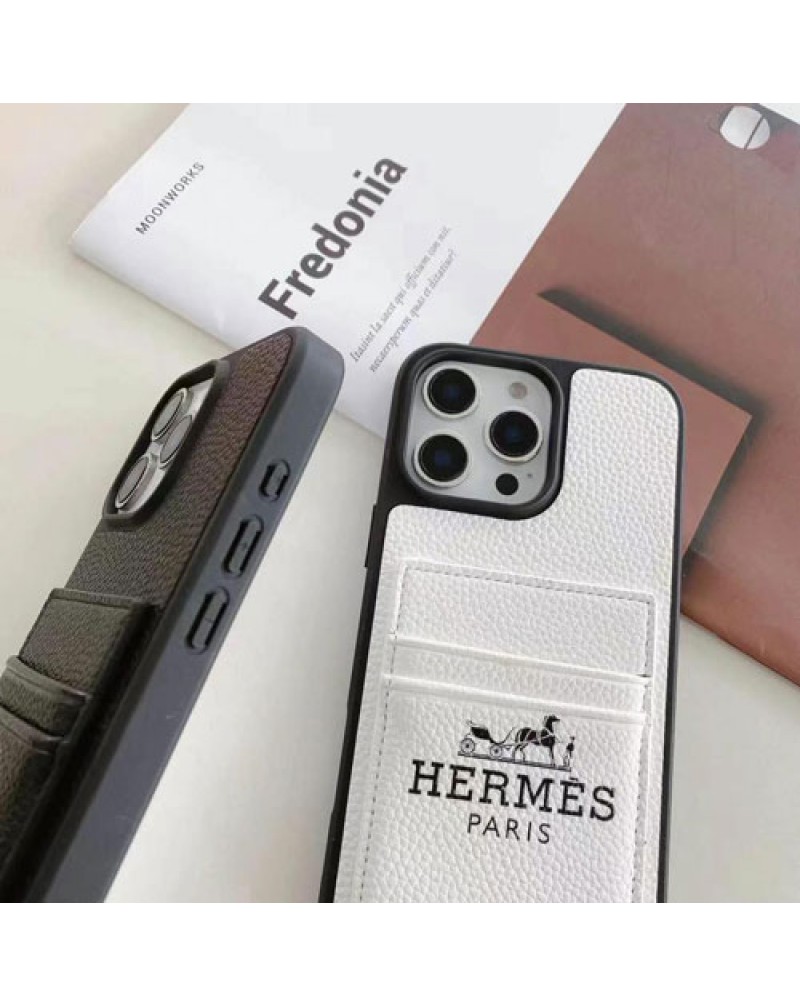 エルメス iphone16eケースカード入れ高級iphone16 pro maxケースhermes iphone15 pro max保護ケースメンズレディース兼用アイフォン14プロケースブランドiphone13/12 proスマホケースレザー耐摩擦